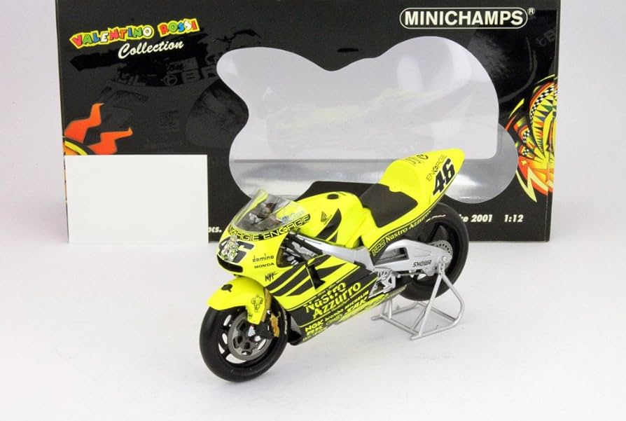 ミニチャンプスNSR500 RossiテストBikeメタル1/12モデル Minichamps Honda NSR 500 Pre-Season Testbike 2001